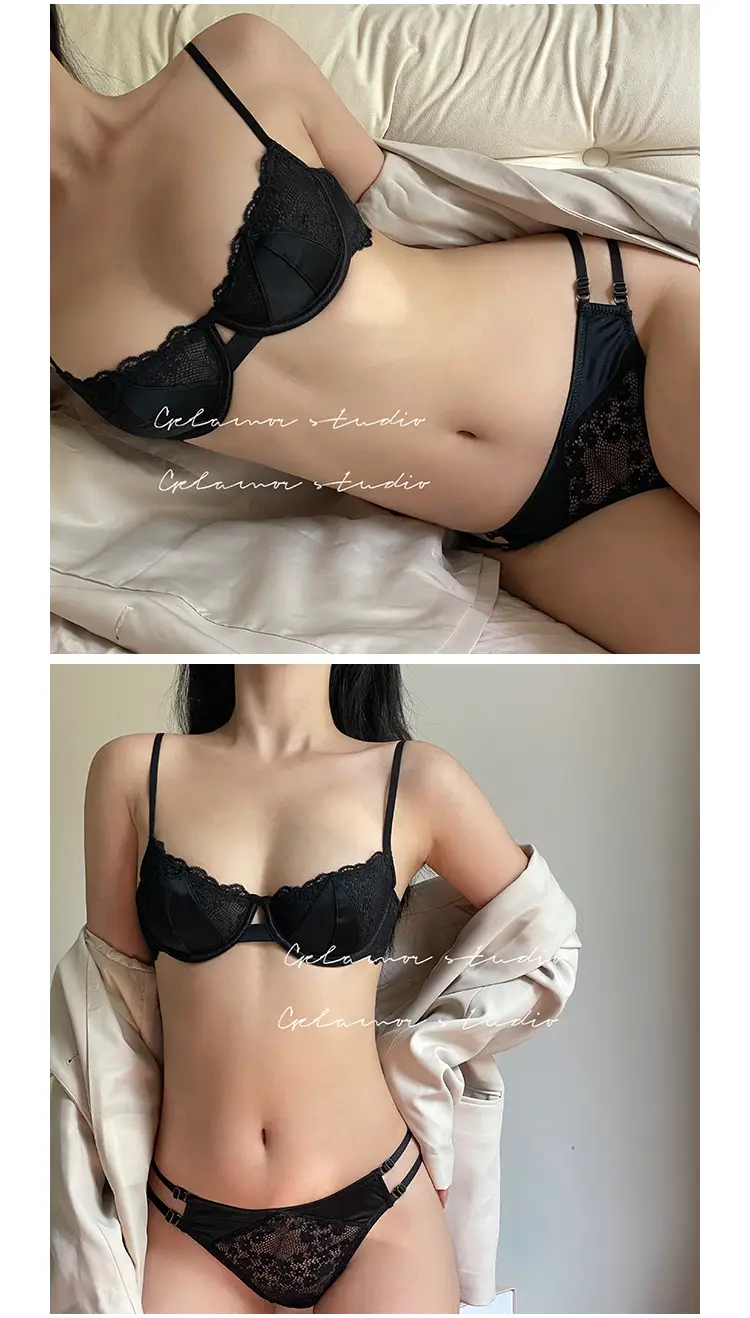 French-Style Ultra-Thin Sexy Half-Cup Lace Bra for Large Breasts, Minimizing Effect, Pure Push-Up, Anti-Sagging, Beautiful Breast Bra — feature 10