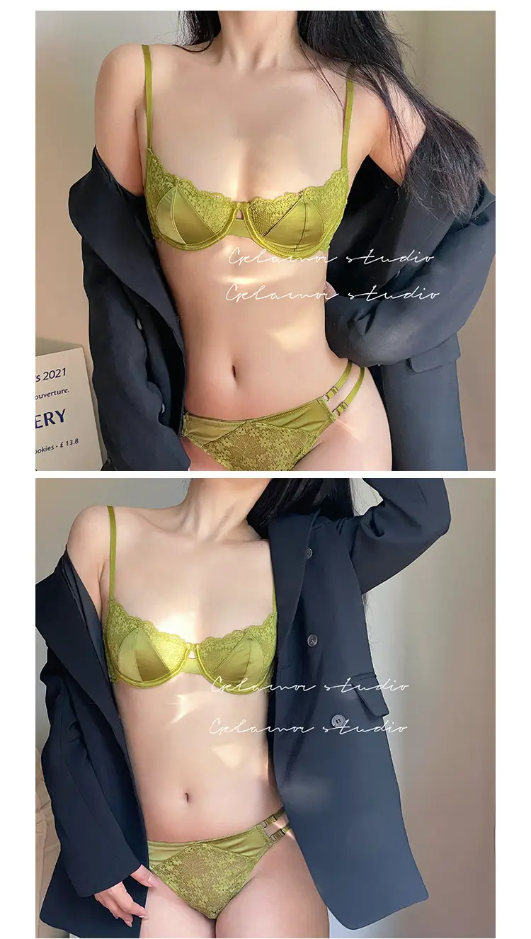 French-Style Ultra-Thin Sexy Half-Cup Lace Bra for Large Breasts, Minimizing Effect, Pure Push-Up, Anti-Sagging, Beautiful Breast Bra — feature 2