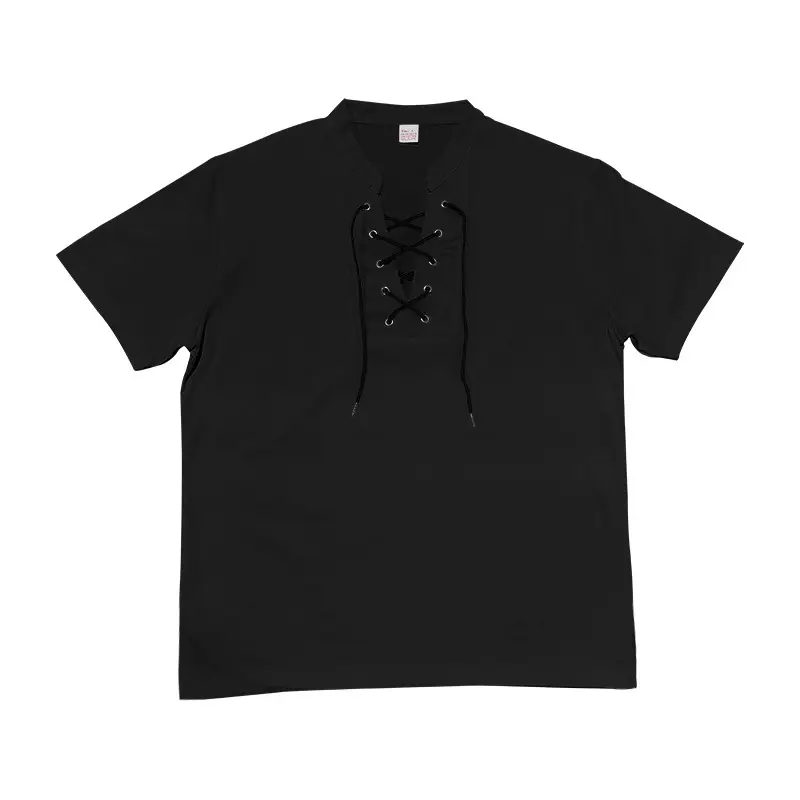 Men's Green Thin V Neck V Strap T-Shirt — feature 12