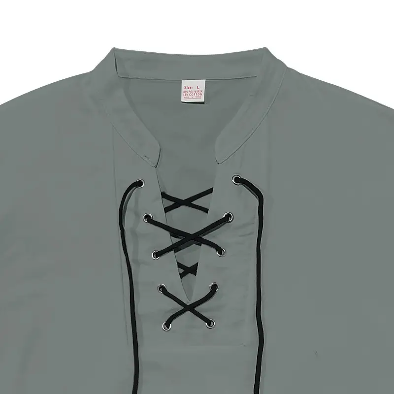 Men's Green Thin V Neck V Strap T-Shirt — feature 35
