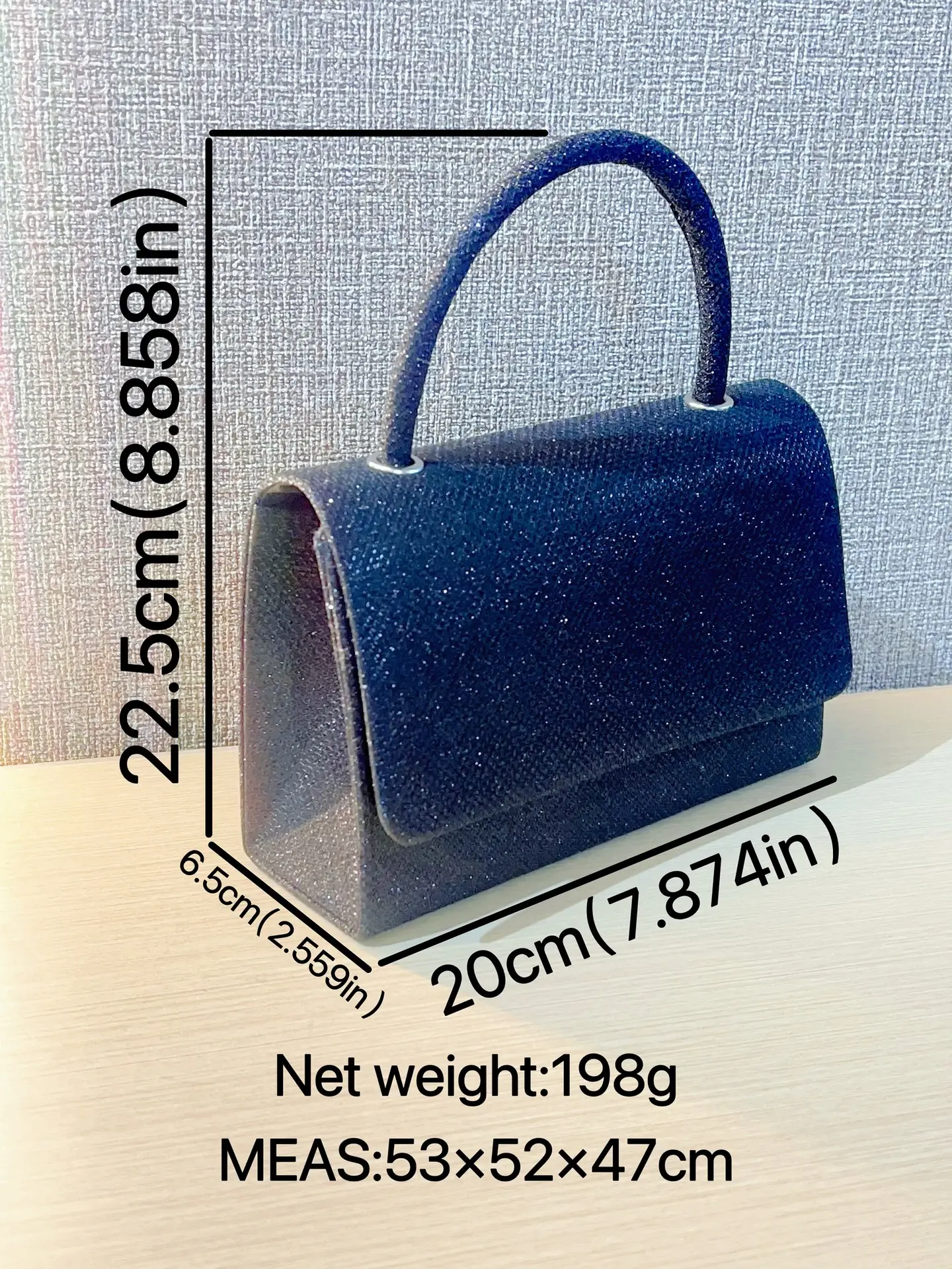 Small Square Sparkly Handbag for Women - Image 8