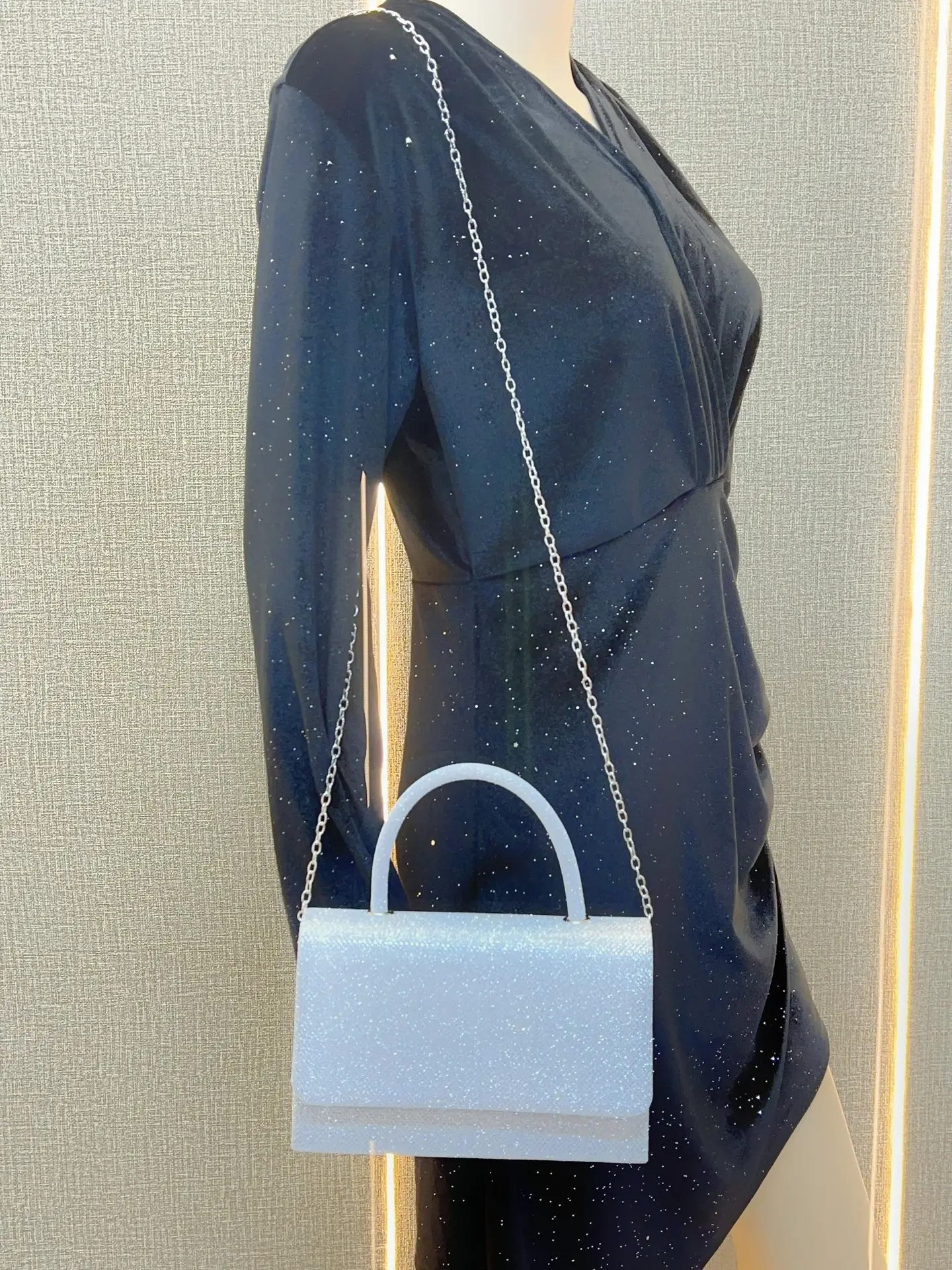 Small Square Sparkly Handbag for Women — feature 10