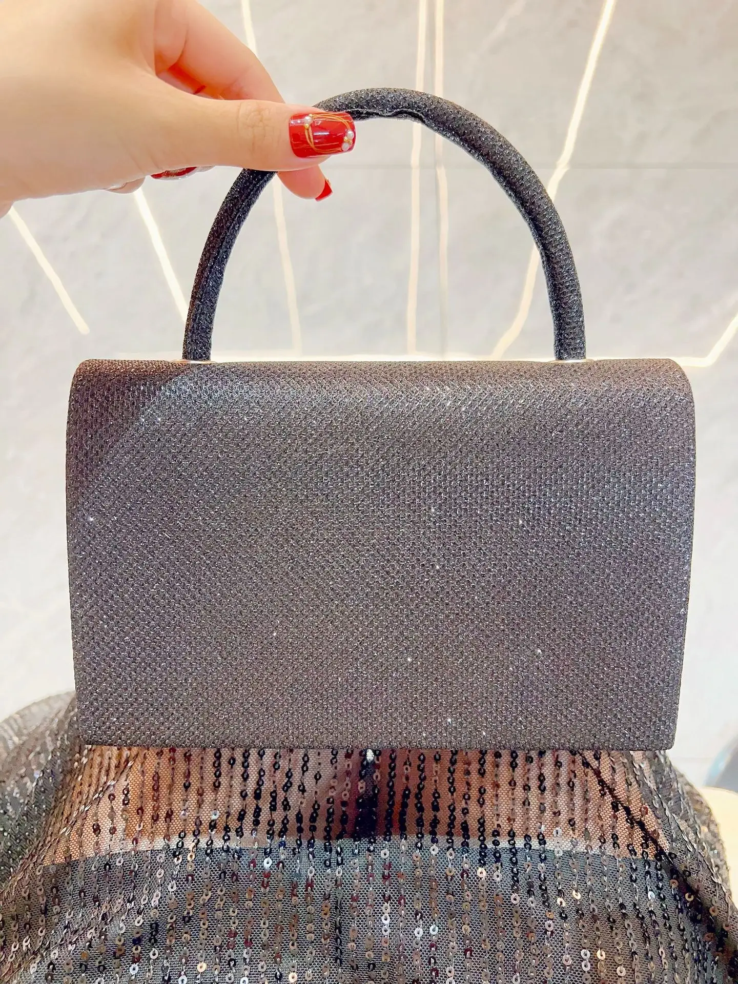 Small Square Sparkly Handbag for Women — feature 7