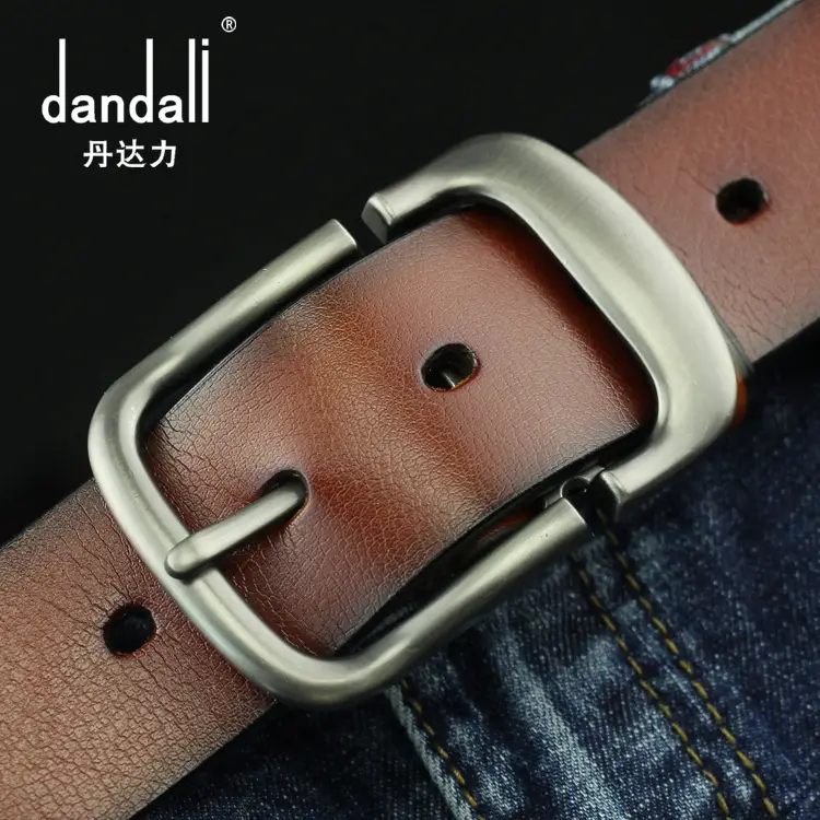 Men's Black Ultra-Fiber Belt with Antique Pin Buckle