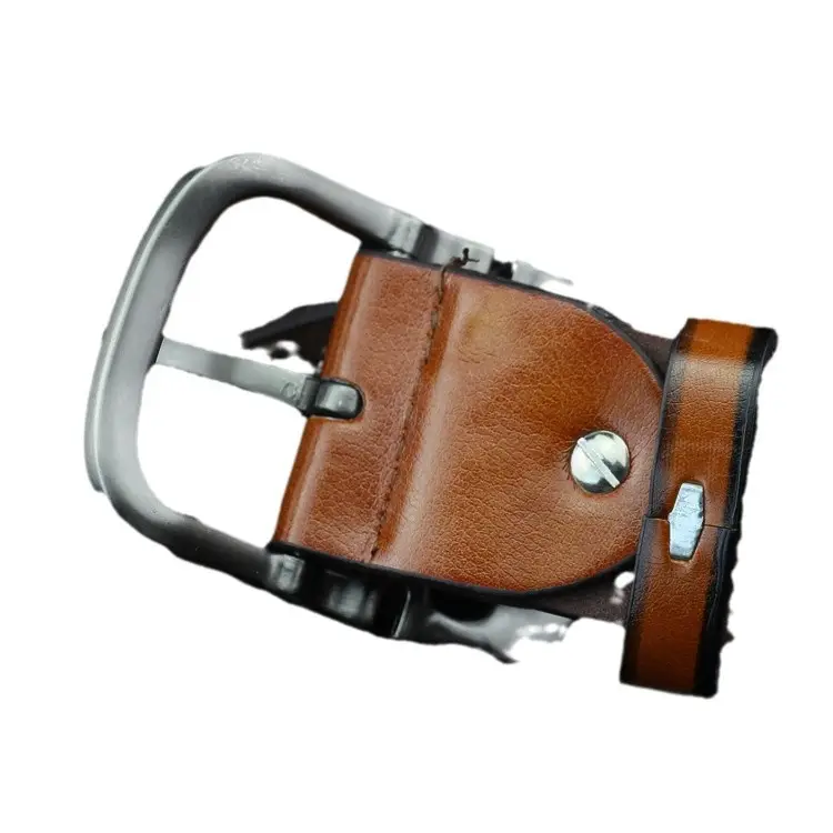 Men's Black Ultra-Fiber Belt with Antique Pin Buckle
