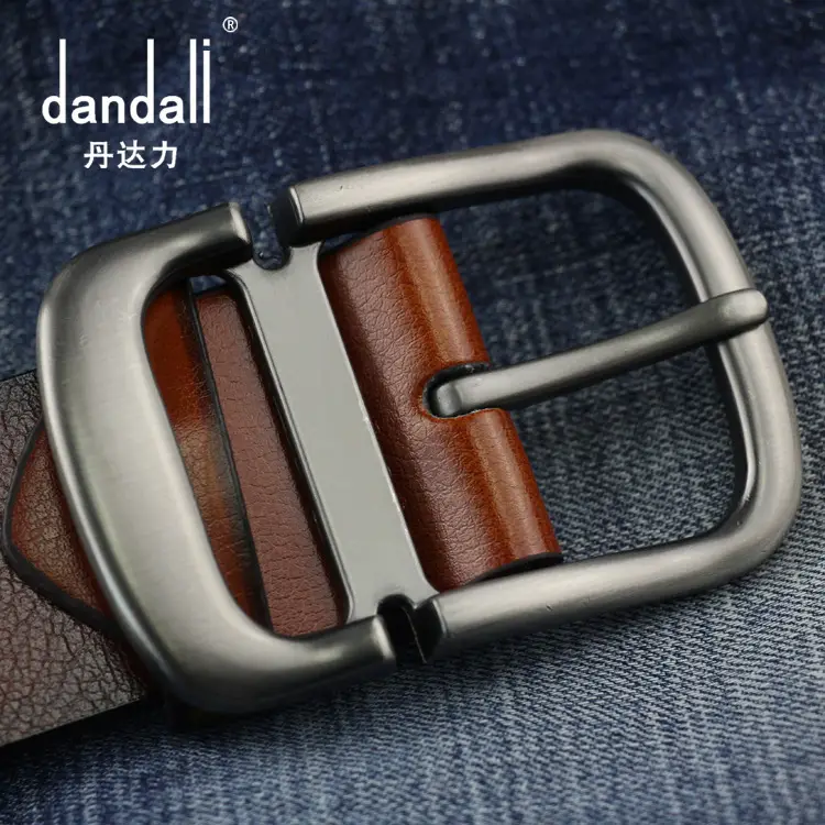 Men's Black Ultra-Fiber Belt with Antique Pin Buckle — feature 4