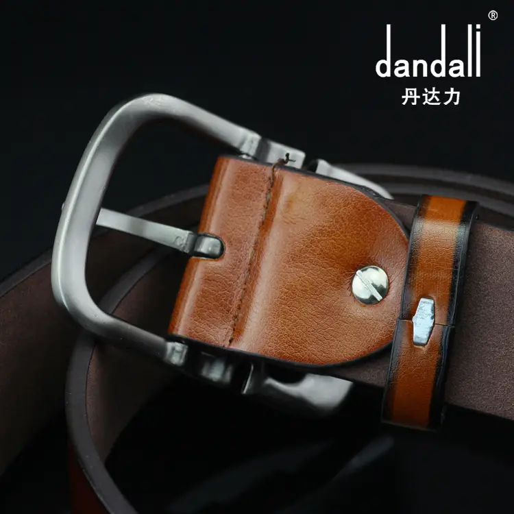 Men's Black Ultra-Fiber Belt with Antique Pin Buckle — feature 5