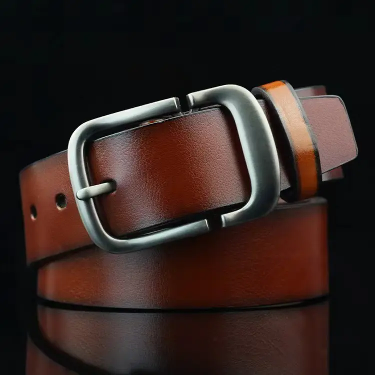 Men's Black Ultra-Fiber Belt with Antique Pin Buckle