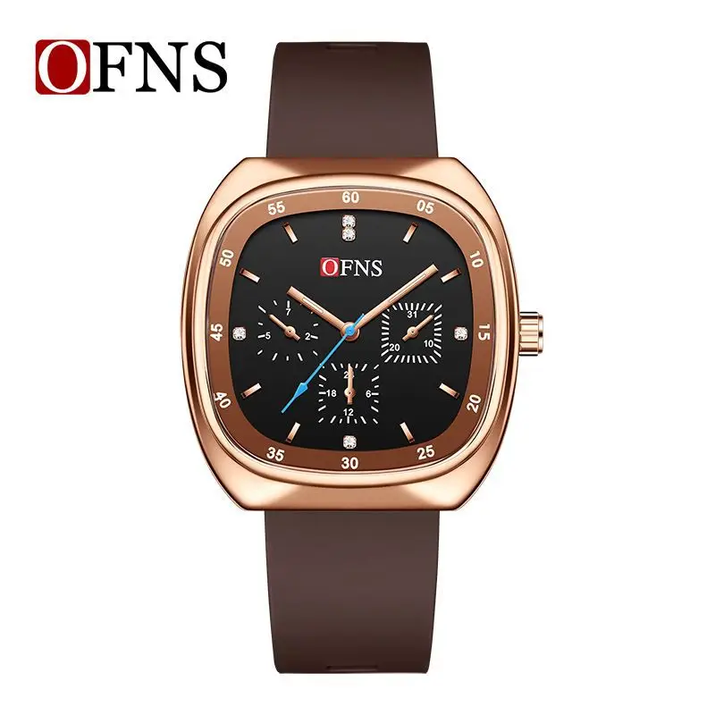 Oufanni Black Square Quartz Watch for Men Women - Image 6