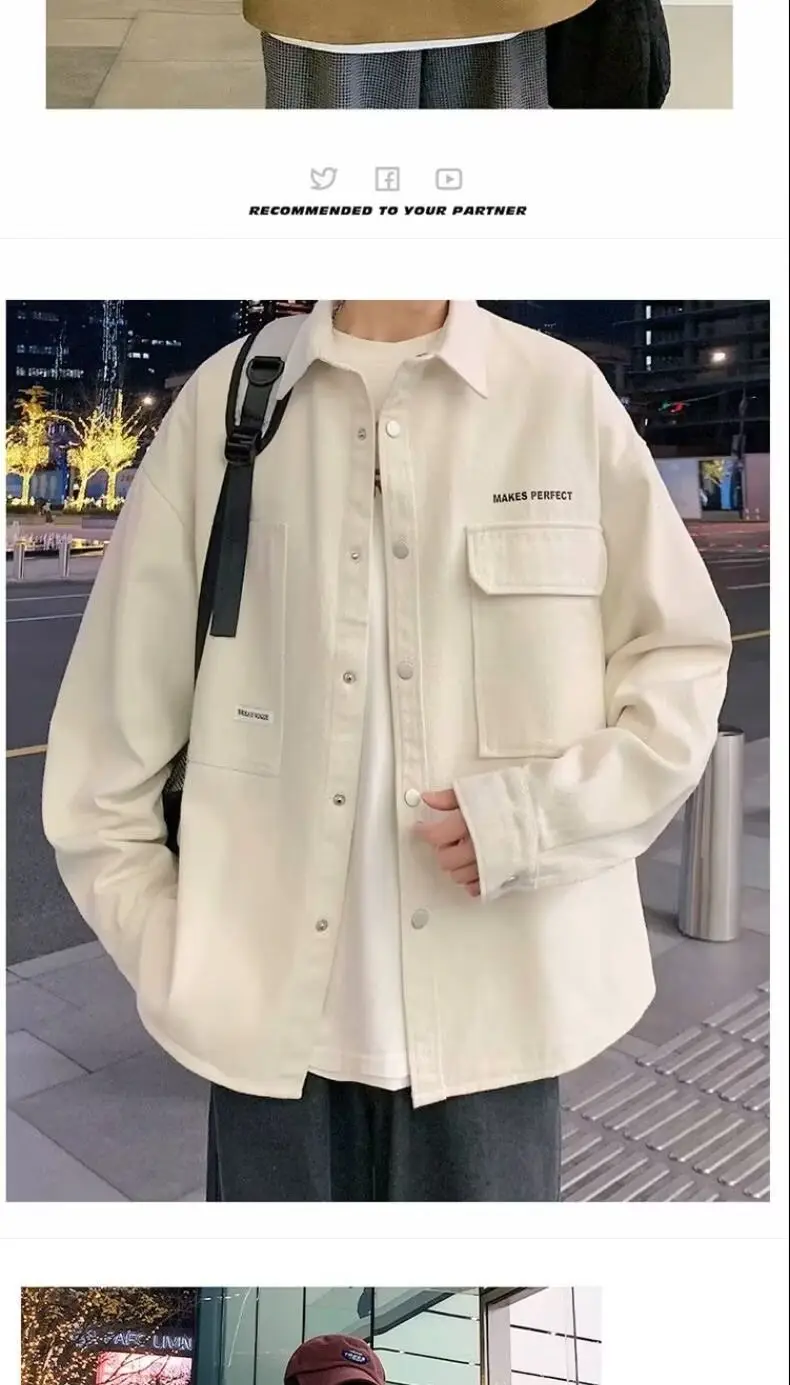 Men's Black Button Down Cardigan Jacket Spring Wear — feature 17