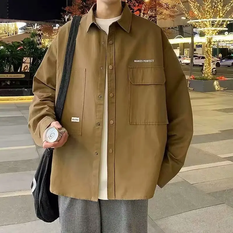 Men's Black Button Down Cardigan Jacket Spring Wear — feature 2