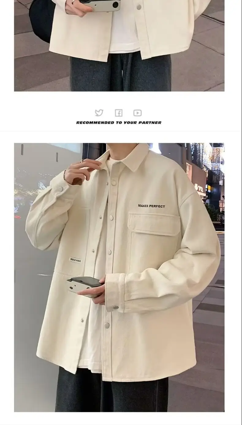 Men's Black Button Down Cardigan Jacket Spring Wear — feature 4