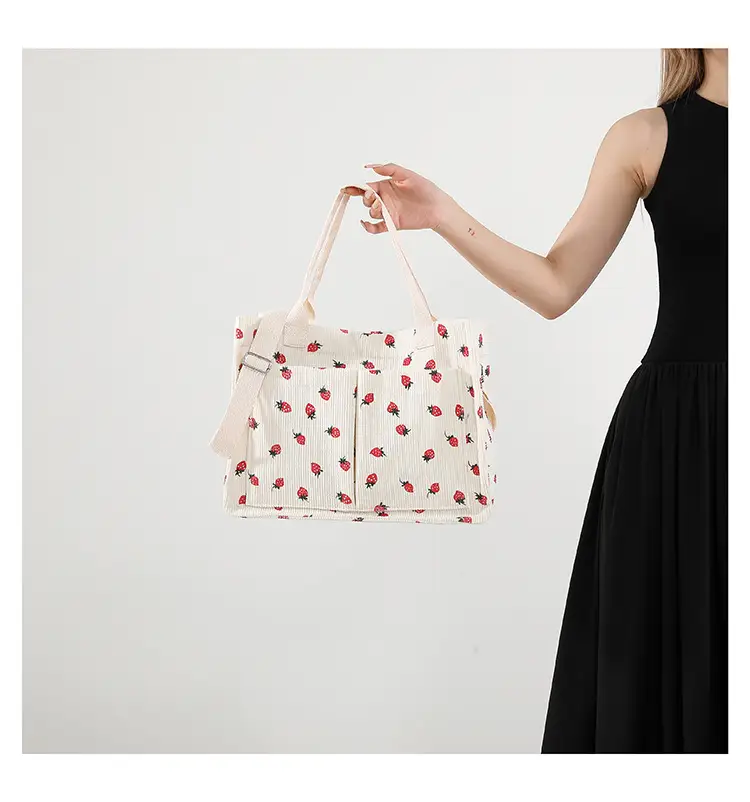 Large Capacity Beautiful Simple 2024 Spring New Arrival Portable Tote Bag Fashionable College Style Casual Personalized Shoulder Bag — feature 10