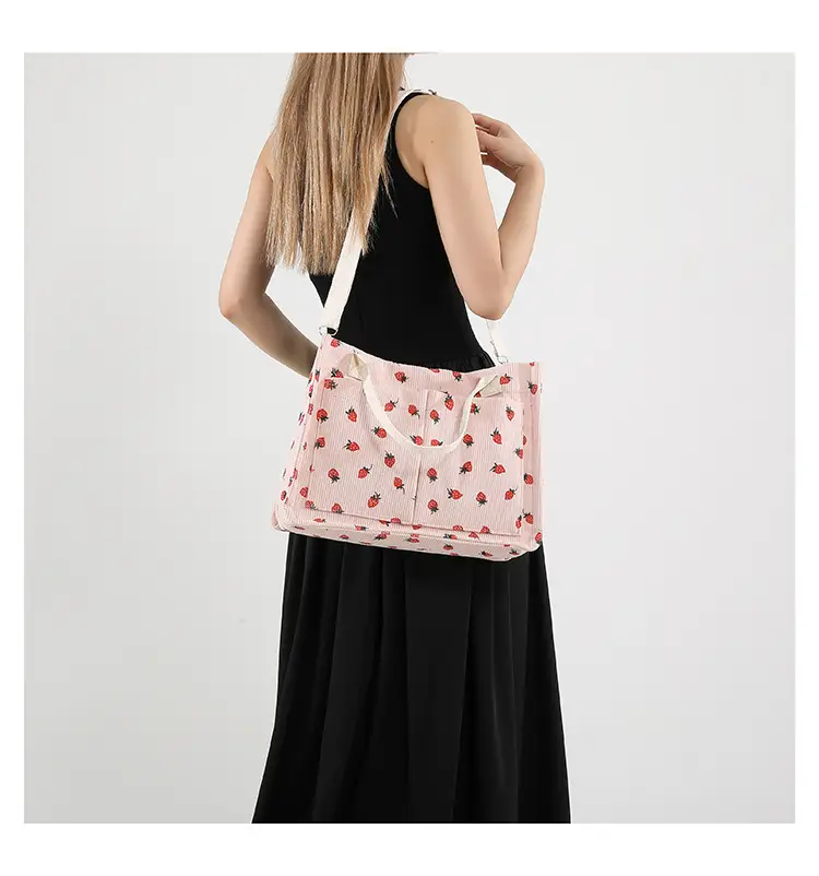 Large Capacity Beautiful Simple 2024 Spring New Arrival Portable Tote Bag Fashionable College Style Casual Personalized Shoulder Bag — feature 17