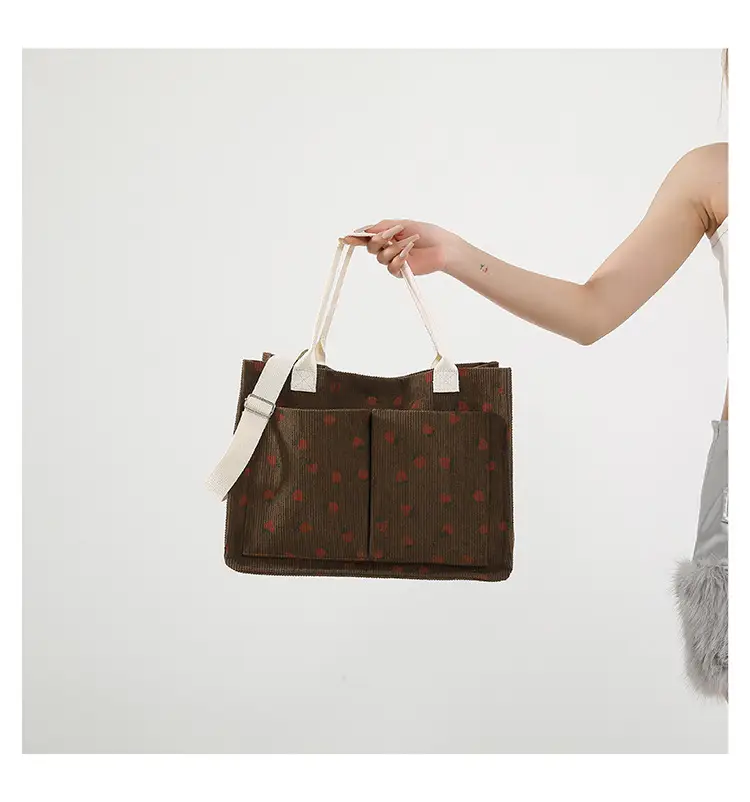 Large Capacity Beautiful Simple 2024 Spring New Arrival Portable Tote Bag Fashionable College Style Casual Personalized Shoulder Bag — feature 19