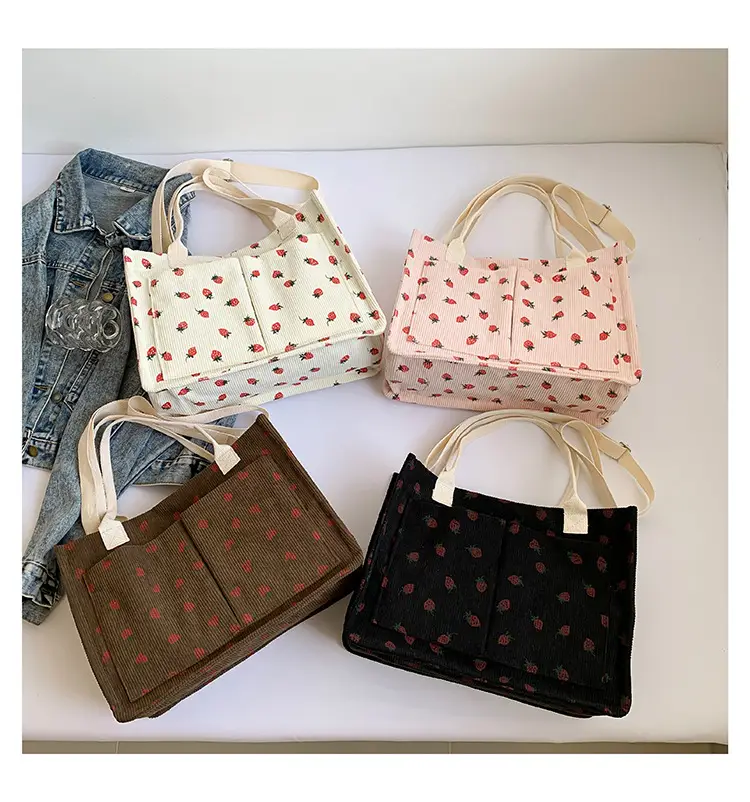 Large Capacity Beautiful Simple 2024 Spring New Arrival Portable Tote Bag Fashionable College Style Casual Personalized Shoulder Bag — feature 22