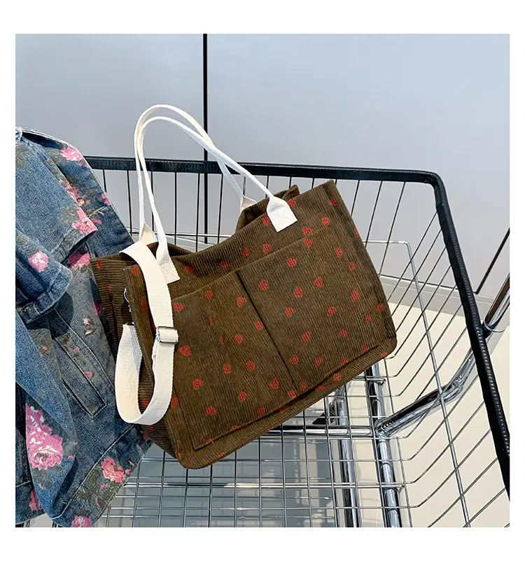 Large Capacity Beautiful Simple 2024 Spring New Arrival Portable Tote Bag Fashionable College Style Casual Personalized Shoulder Bag — feature 28