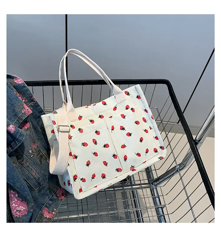 Large Capacity Beautiful Simple 2024 Spring New Arrival Portable Tote Bag Fashionable College Style Casual Personalized Shoulder Bag — feature 29