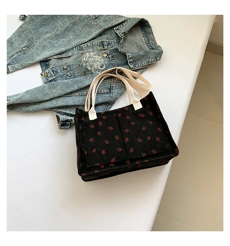 Large Capacity Beautiful Simple 2024 Spring New Arrival Portable Tote Bag Fashionable College Style Casual Personalized Shoulder Bag — feature 32