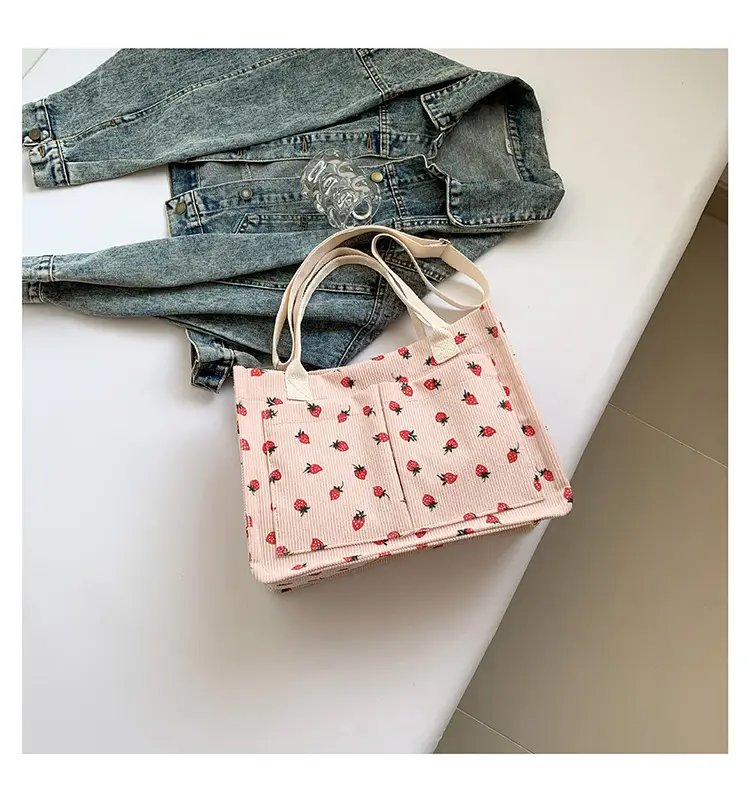 Large Capacity Beautiful Simple 2024 Spring New Arrival Portable Tote Bag Fashionable College Style Casual Personalized Shoulder Bag — feature 33