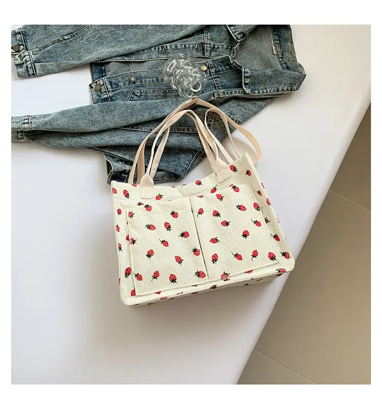 Large Capacity Beautiful Simple 2024 Spring New Arrival Portable Tote Bag Fashionable College Style Casual Personalized Shoulder Bag — feature 34