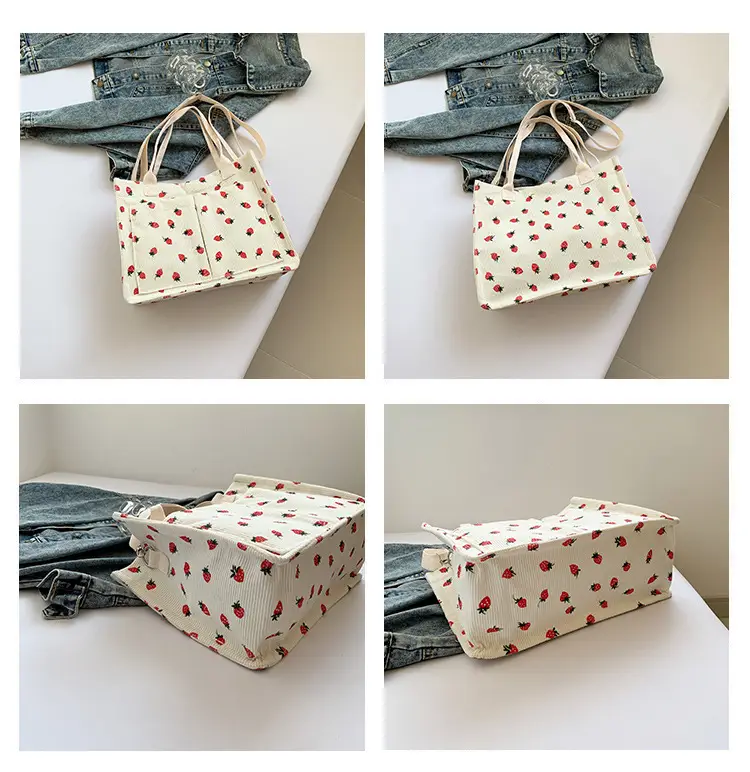 Large Capacity Beautiful Simple 2024 Spring New Arrival Portable Tote Bag Fashionable College Style Casual Personalized Shoulder Bag — feature 8