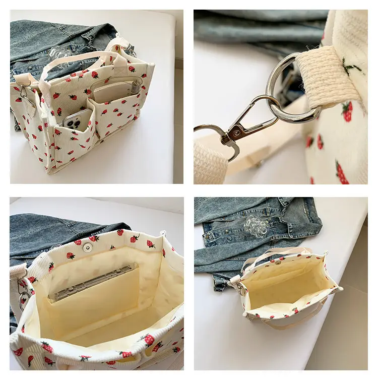 Large Capacity Beautiful Simple 2024 Spring New Arrival Portable Tote Bag Fashionable College Style Casual Personalized Shoulder Bag — feature 9