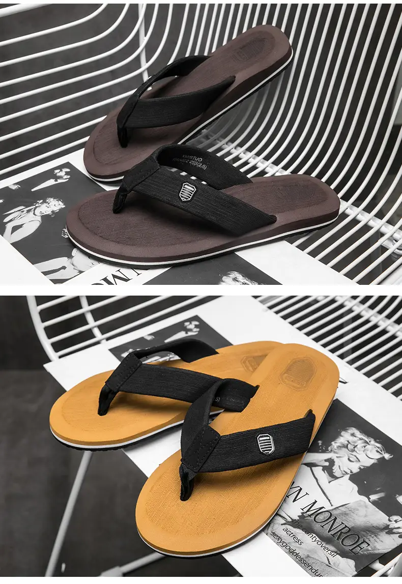 Flip-flops men's summer outdoor fashion sports wear-resistant clip-on plus size platform sandals and slippers outdoor beach shoes — feature 10
