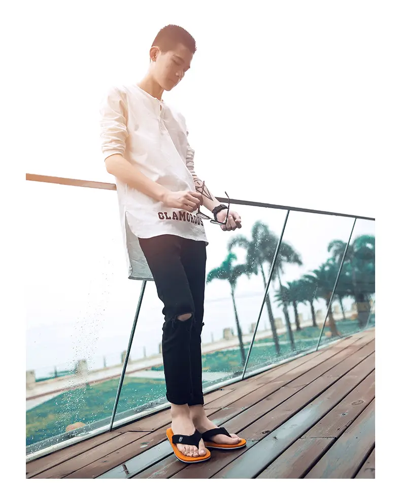Flip-flops men's summer outdoor fashion sports wear-resistant clip-on plus size platform sandals and slippers outdoor beach shoes — feature 17