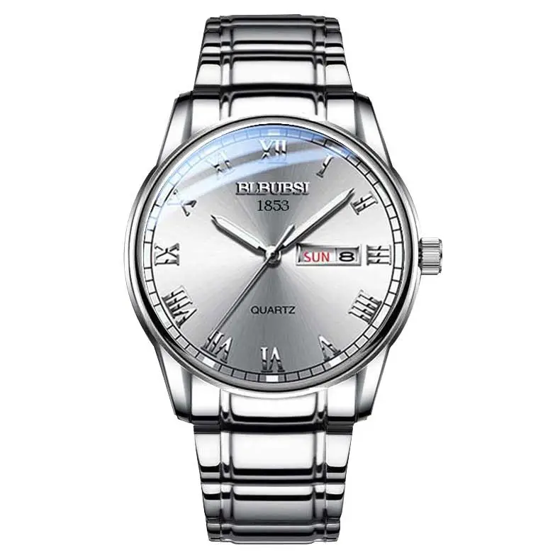 Men's Luminous Quartz Watch with Black Leather Band - Image 6