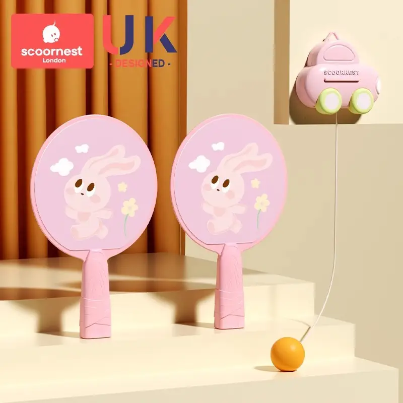 Kechao Hanging Table Tennis Children's Training Device for Parent-Child Interaction, Indoor Hand-Eye Coordination Exercise Racket Toy