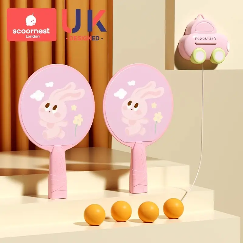 Kechao Hanging Table Tennis Children's Training Device for Parent-Child Interaction, Indoor Hand-Eye Coordination Exercise Racket Toy