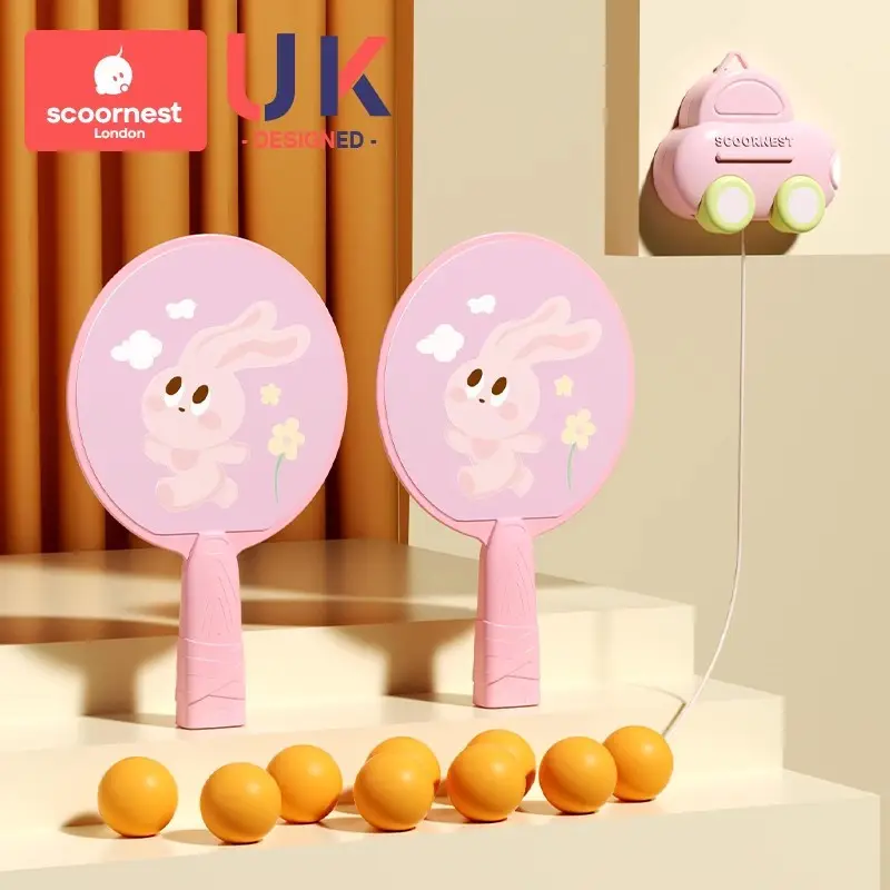 Kechao Hanging Table Tennis Children's Training Device for Parent-Child Interaction, Indoor Hand-Eye Coordination Exercise Racket Toy