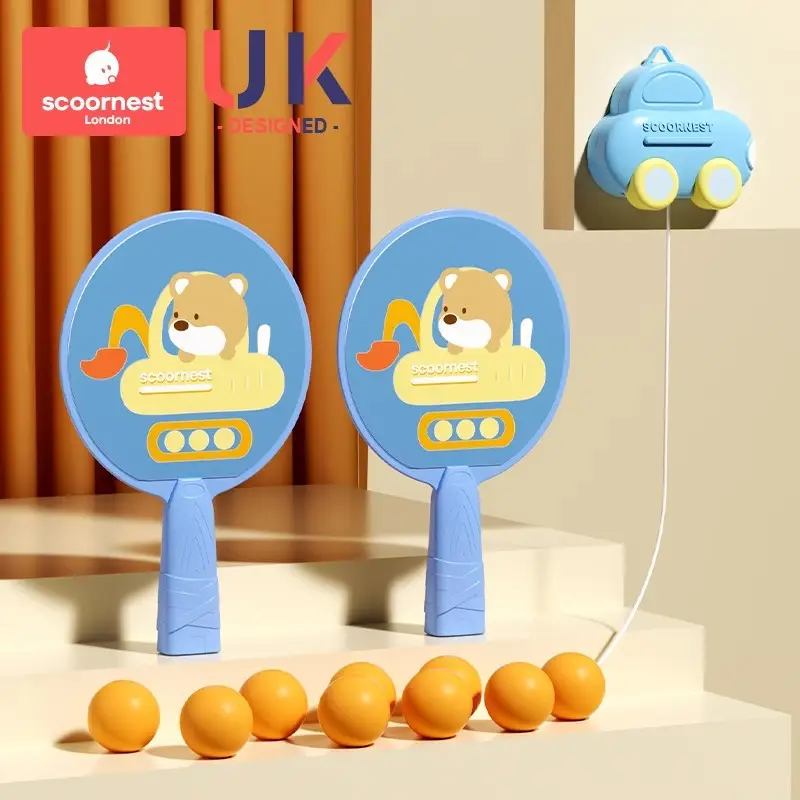 Kechao Hanging Table Tennis Children's Training Device for Parent-Child Interaction, Indoor Hand-Eye Coordination Exercise Racket Toy