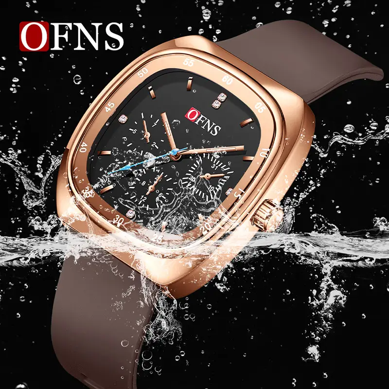 Ofns Business Trendy Fashion Watch Square Large Dial