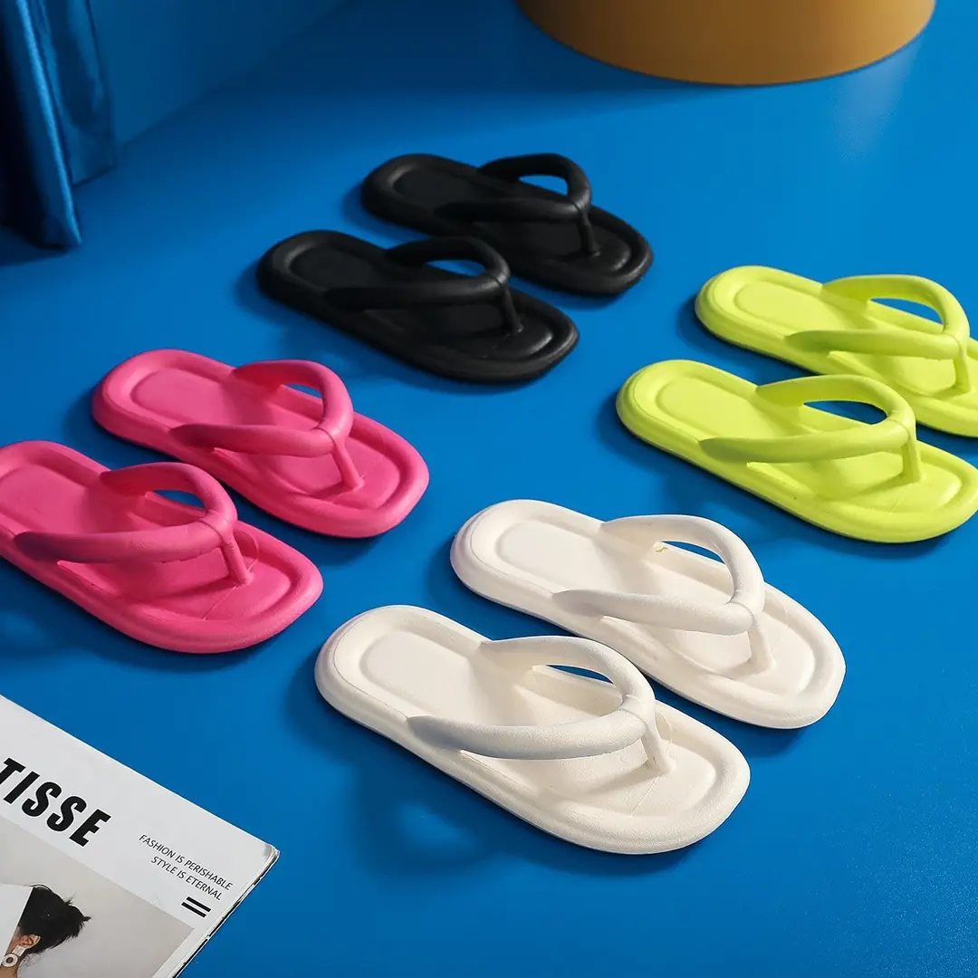 Women's Summer Flip-Flops, High-Looking Fashionable Outer Wear Beach Slippers, Casual Lightweight Soft-Soled Eva Sandals for Men - Image 8