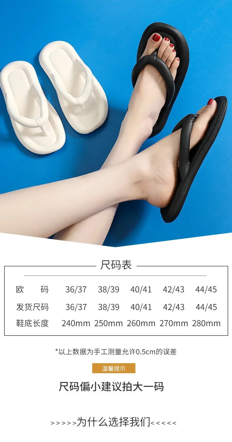 Women's Summer Flip-Flops, High-Looking Fashionable Outer Wear Beach Slippers, Casual Lightweight Soft-Soled Eva Sandals for Men — feature 2