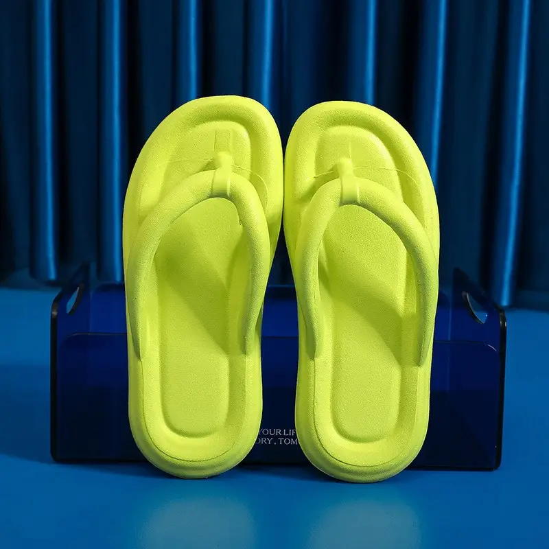 Women's Summer Flip-Flops, High-Looking Fashionable Outer Wear Beach Slippers, Casual Lightweight Soft-Soled Eva Sandals for Men - Image 2