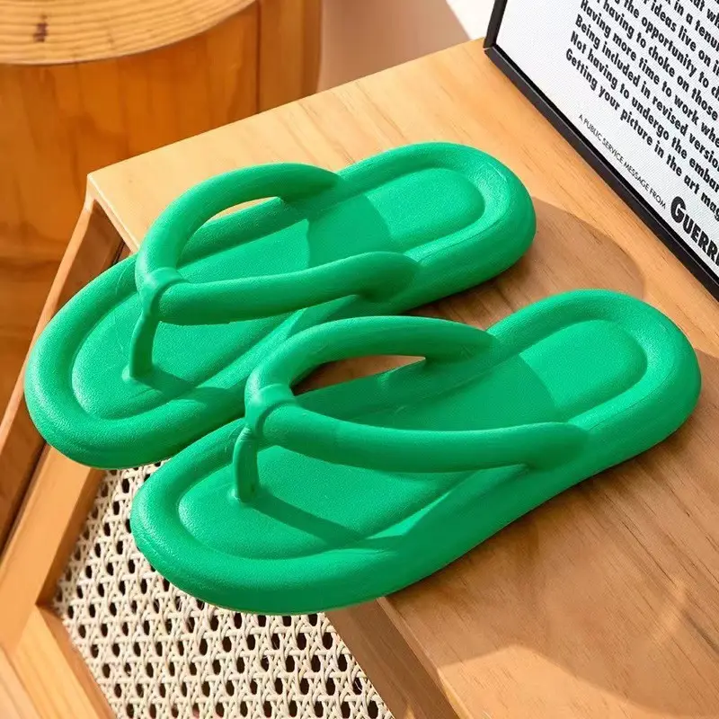 Women's Summer Flip-Flops, High-Looking Fashionable Outer Wear Beach Slippers, Casual Lightweight Soft-Soled Eva Sandals for Men - Image 3