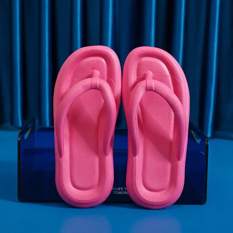 Women's Summer Flip-Flops, High-Looking Fashionable Outer Wear Beach Slippers, Casual Lightweight Soft-Soled Eva Sandals for Men - Image 4