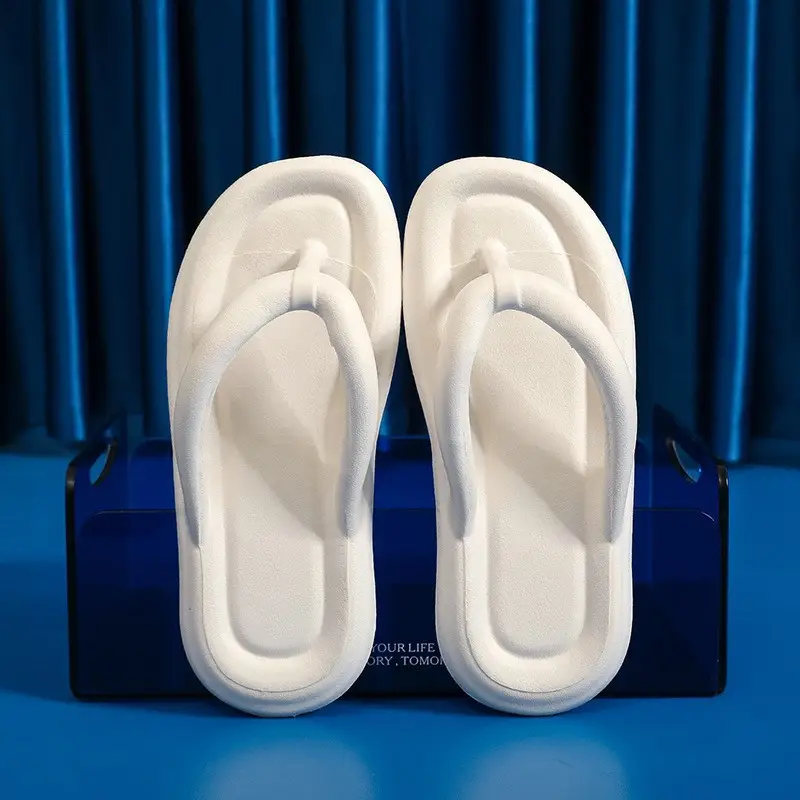 Women's Summer Flip-Flops, High-Looking Fashionable Outer Wear Beach Slippers, Casual Lightweight Soft-Soled Eva Sandals for Men - Image 5
