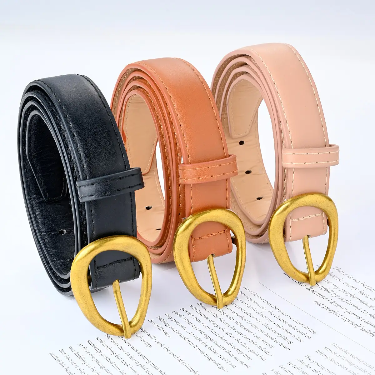 Women's Rose Gold Buckle Belt 2024 New Design — feature 2