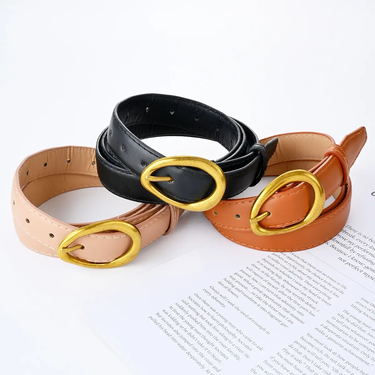 Women's Rose Gold Buckle Belt 2024 New Design — feature 3
