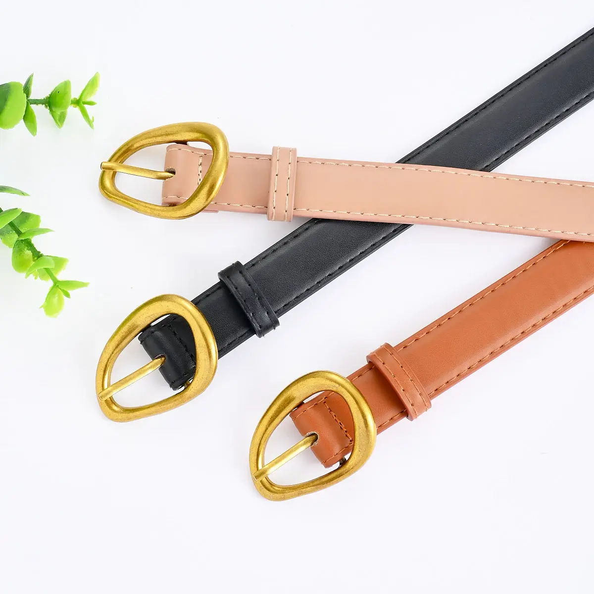 Women's Rose Gold Buckle Belt 2024 New Design — feature 4