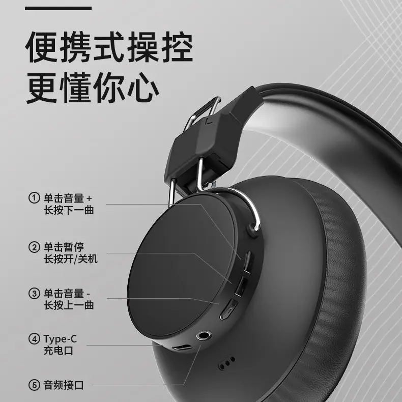 Over-Ear Bluetooth 4.7 Gaming Headphones with Noise Cancellation