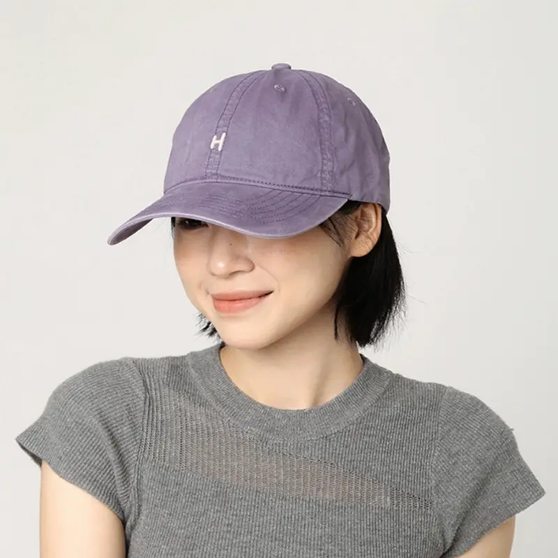 Gray Embroidered H-Back Baseball Cap for Men Women - Image 11