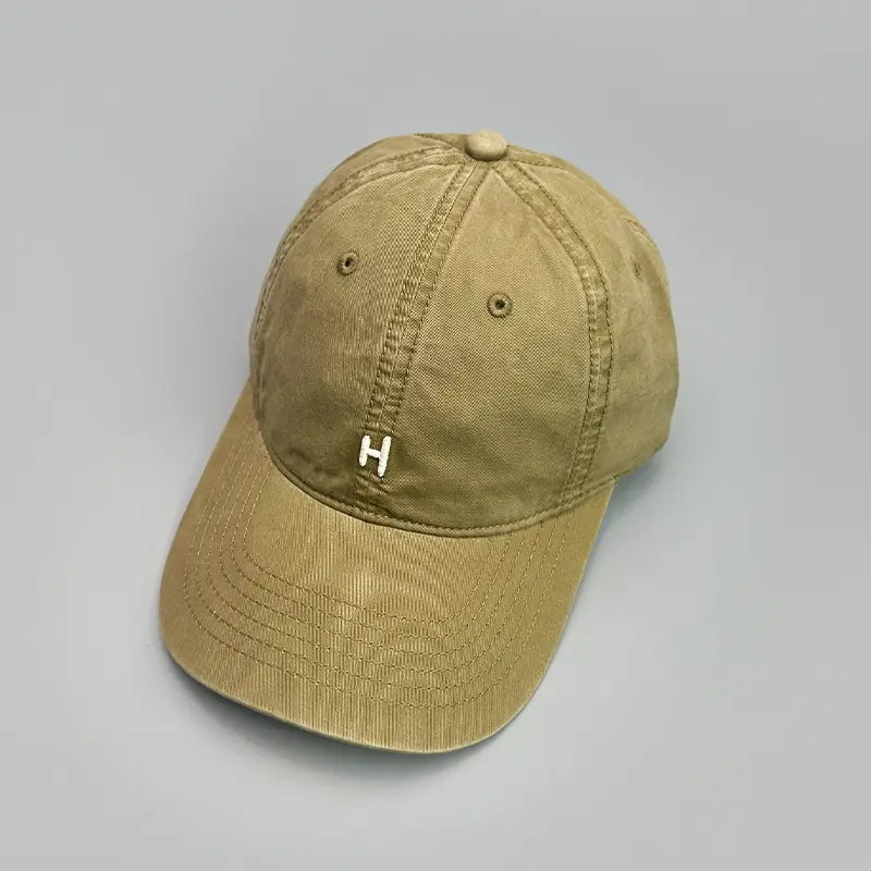 Gray Embroidered H-Back Baseball Cap for Men Women - Image 4