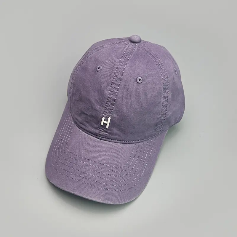 Gray Embroidered H-Back Baseball Cap for Men Women - Image 7