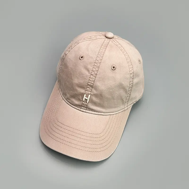 Gray Embroidered H-Back Baseball Cap for Men Women - Image 8