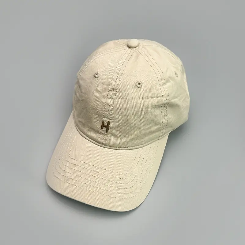 Gray Embroidered H-Back Baseball Cap for Men Women - Image 9